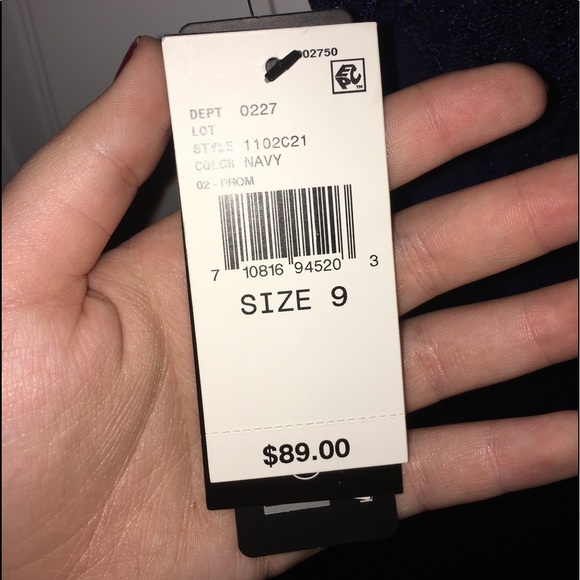 NWT Navy blue sequin prom dress - Picture 6 of 6